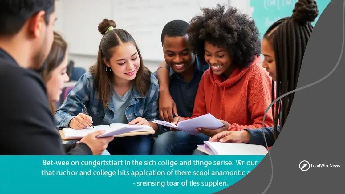 Benefits for students applying to colleges