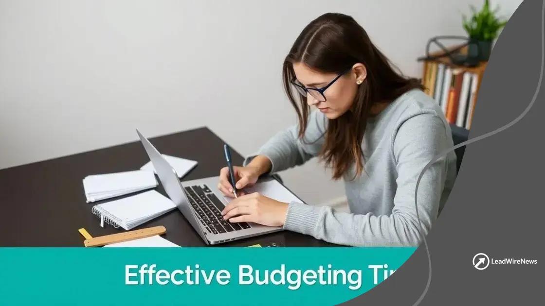 Effective budgeting tips for students